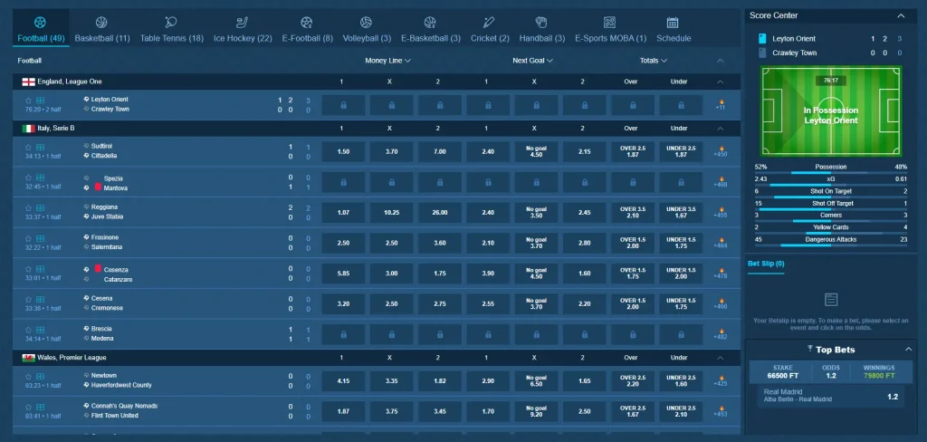 Oceanspin Scommesse Live